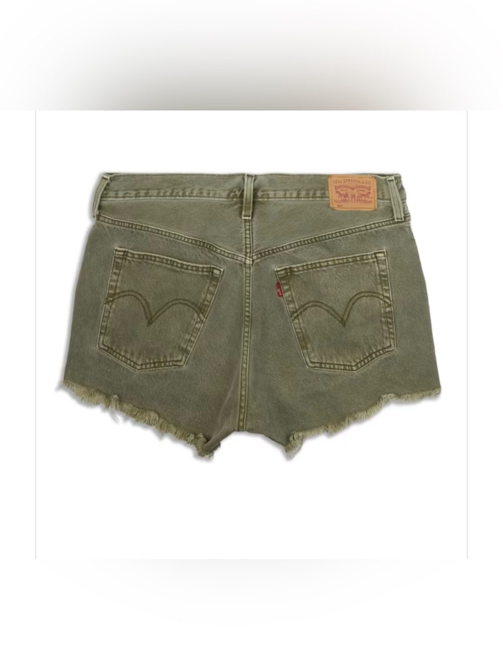 Levi's Olive HighRise Denim Shorts